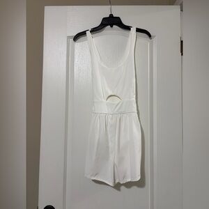 White Athletic Romper